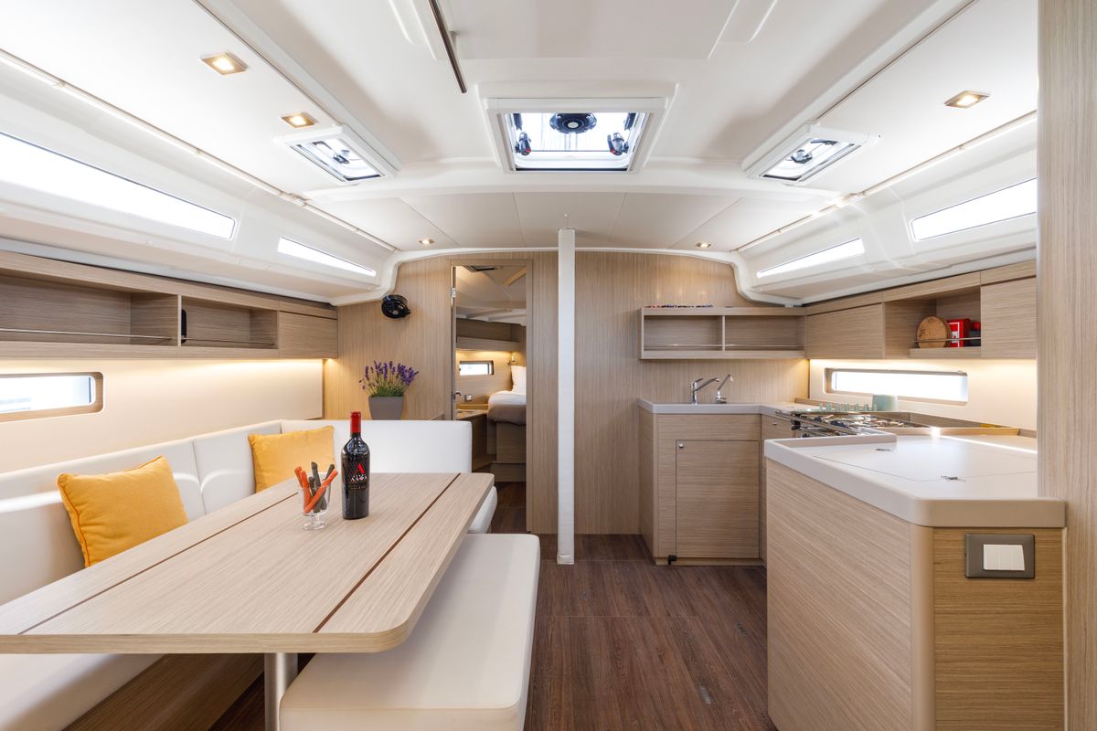 Salon of Netos, a Beneteau Oceanis 40.1 sailboat at Athens, Greece