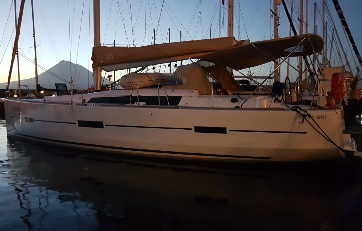 Filicudi, a Dufour Dufour 460 Grand Large sailboat at Tonnarella, Italy