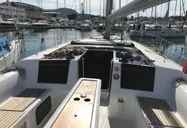 Filicudi, a Dufour Dufour 460 Grand Large sailboat at Tonnarella, Italy