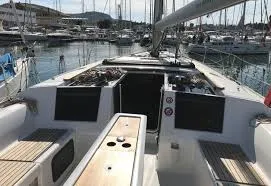 Filicudi, a Dufour Dufour 460 Grand Large sailboat at Tonnarella, Italy