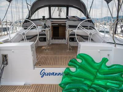 Deck of Giovannina, a Elan Impression 45 sailboat at Grad Kaštela, Croatia