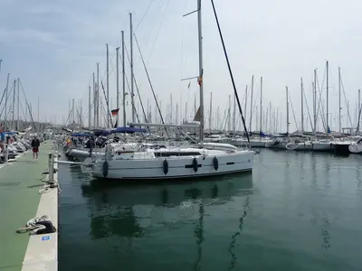 Sunny Blue, a Dufour Dufour 382 Grand Large sailboat at Palma de Mallorca, Spain