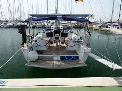 Sunny Blue, a Dufour Dufour 382 Grand Large sailboat at Palma de Mallorca, Spain