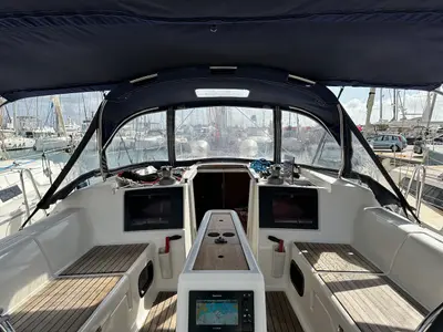 Sunny Blue, a Dufour Dufour 382 Grand Large sailboat at Palma de Mallorca, Spain