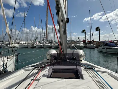 Sunny Blue, a Dufour Dufour 382 Grand Large sailboat at Palma de Mallorca, Spain