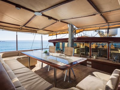 Deck of Summer Princess, a Gulet Gulet gulet at Split, Croatia