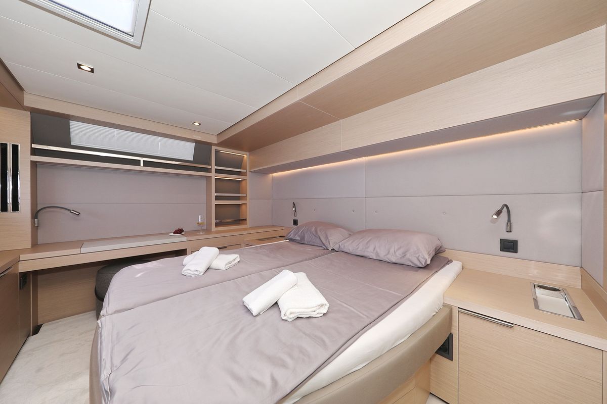 Cabin on NOMAD, a Lagoon 55 catamaran at Split, Croatia