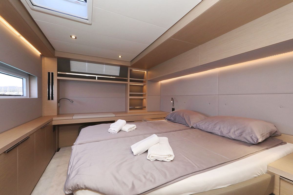 Cabin on NOMAD, a Lagoon 55 catamaran at Split, Croatia