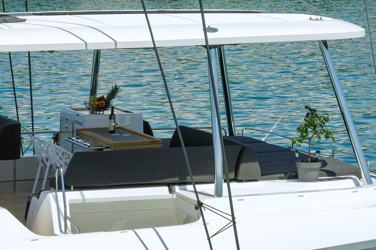 Cabin on NOMAD, a Lagoon 55 catamaran at Split, Croatia