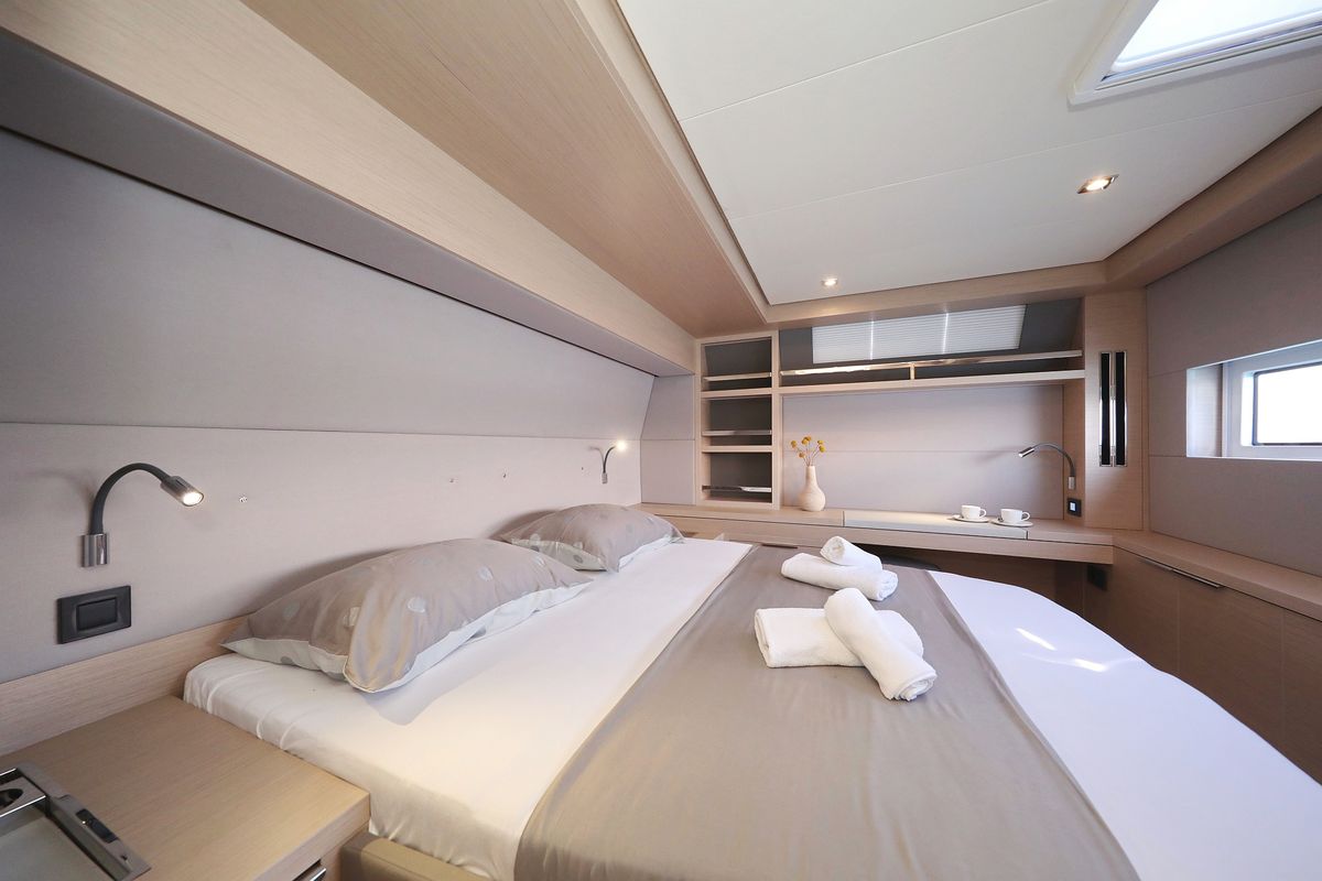 Cabin on NOMAD, a Lagoon 55 catamaran at Split, Croatia