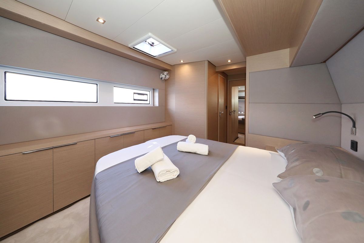 Cabin on NOMAD, a Lagoon 55 catamaran at Split, Croatia