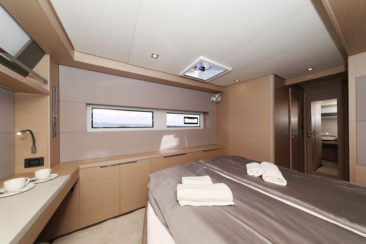 Cabin on NOMAD, a Lagoon 55 catamaran at Split, Croatia