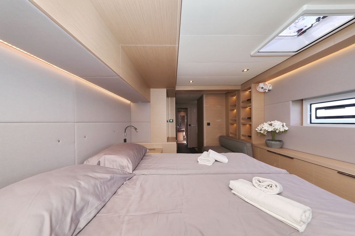 Cabin on NOMAD, a Lagoon 55 catamaran at Split, Croatia