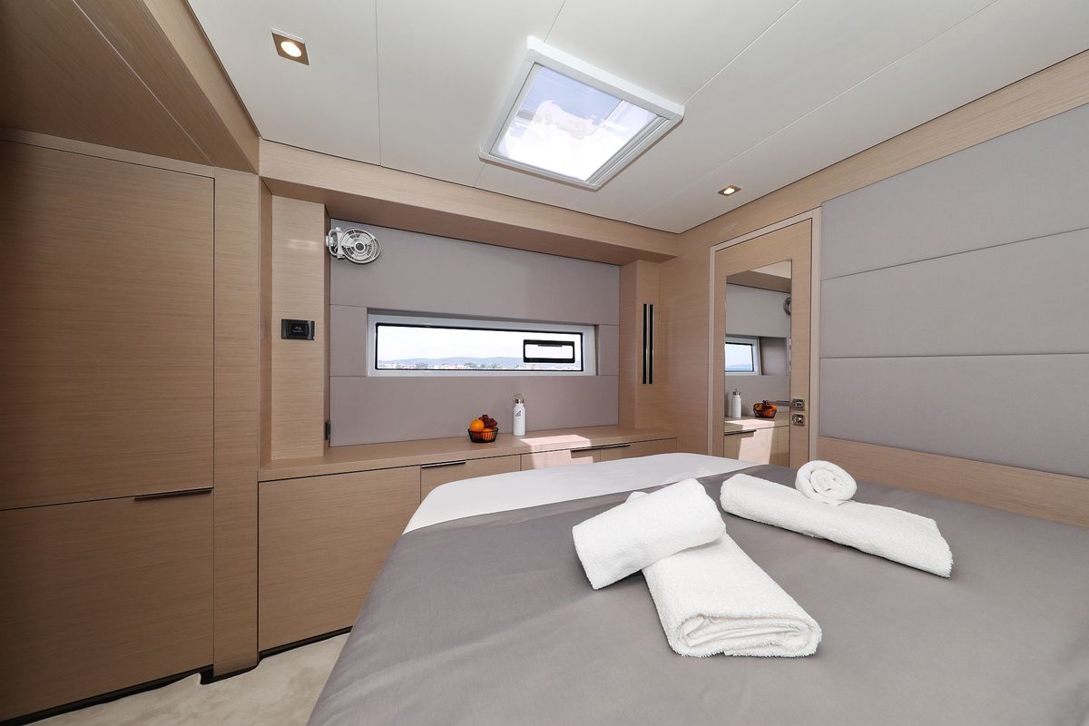 Cabin on NOMAD, a Lagoon 55 catamaran at Split, Croatia