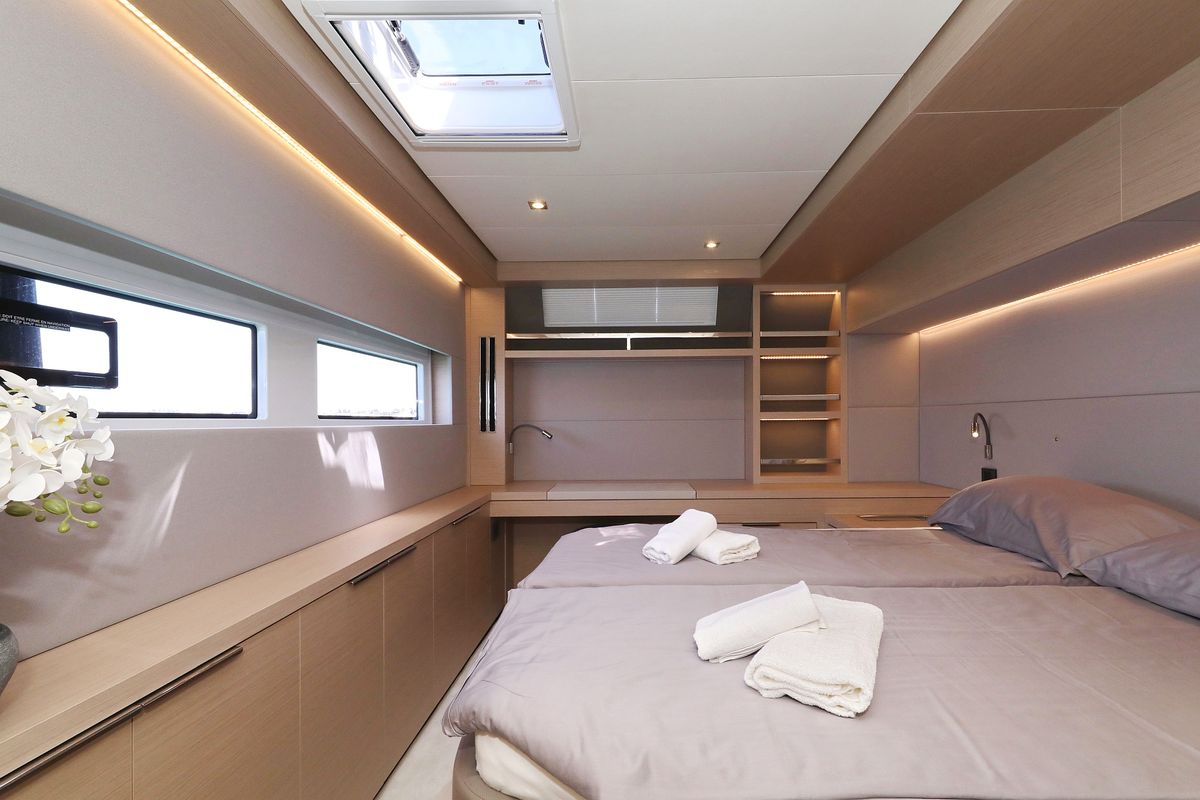 Galley of NOMAD, a Lagoon 55 catamaran at Split, Croatia