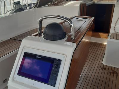 Cockpit of PENELOPE, a Bavaria Cruiser 46 sailboat at Općina Sukošan, Croatia