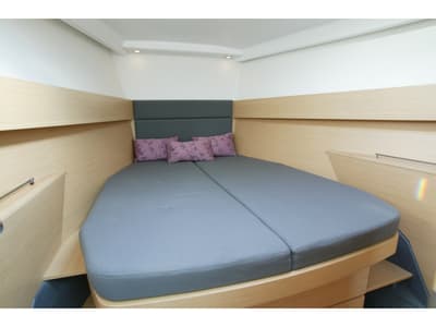 Cabin on Geisha, a Beneteau First 50 sailboat at Milazzo, Italy