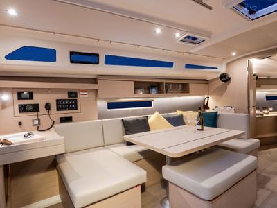 Salon of Sunsail 42 Premium, a Beneteau Oceanis 40.1 sailboat at Road Town, British Virgin Islands
