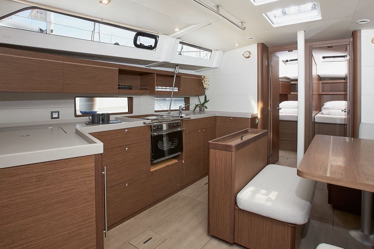 Galley of Mila 8, a Beneteau Oceanis 46.1 sailboat at Grad Kaštela, Croatia