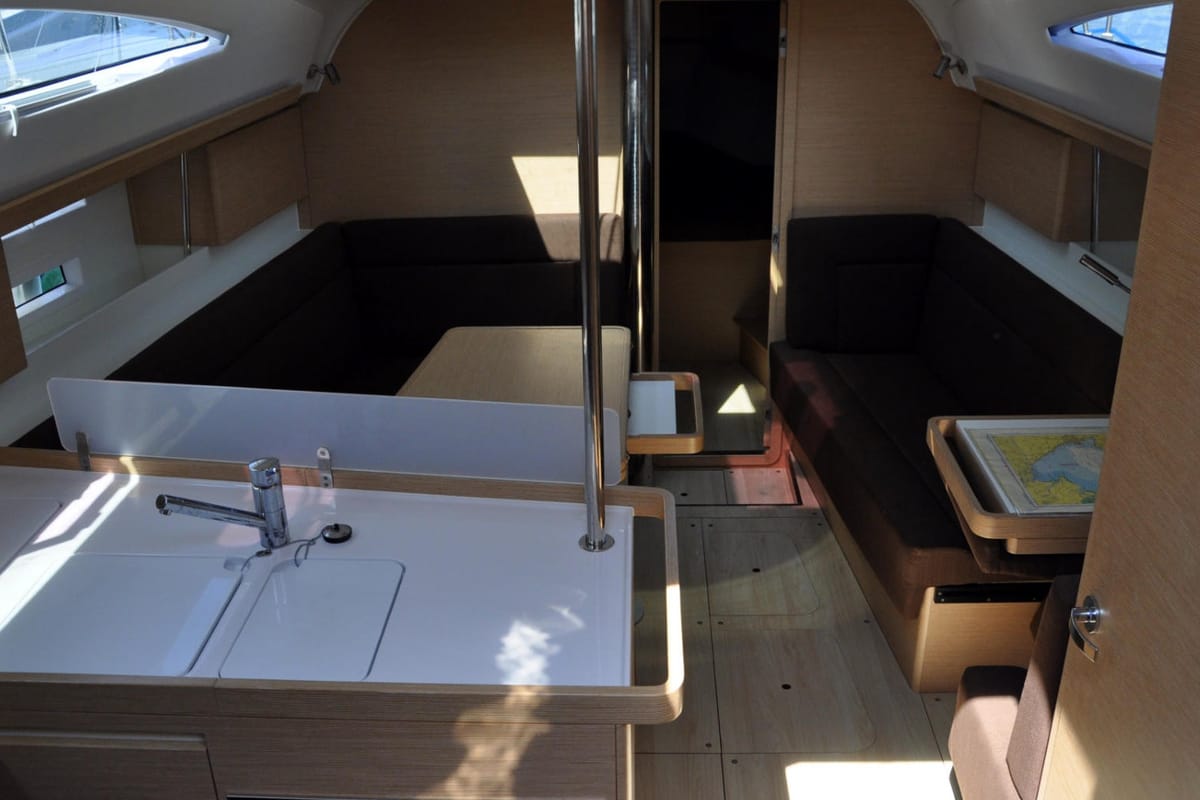 Galley of Hope E., a Elan Impression 40 sailboat at Izola / Isola, Slovenia