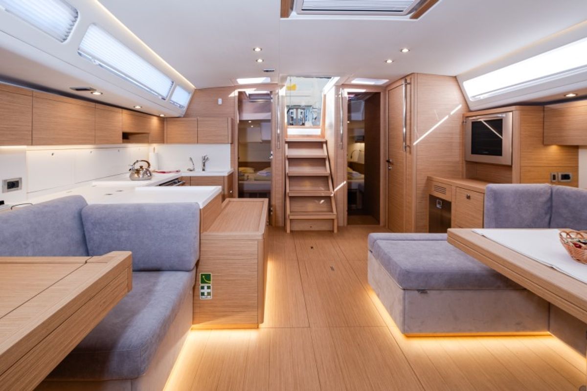 Salon of Morea, a Cantiere Del Pardo (Grand Soleil) Grand Soleil 52 LC sailboat at Grad Šibenik, Croatia
