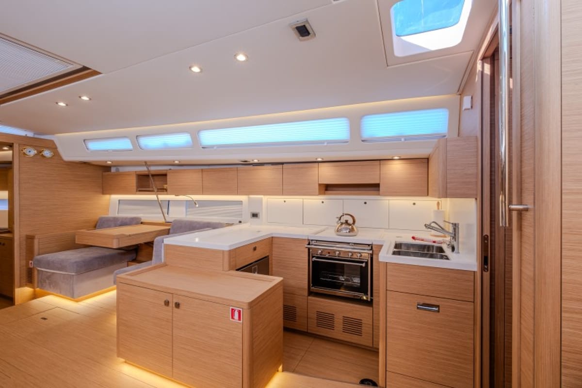 Galley of Morea, a Cantiere Del Pardo (Grand Soleil) Grand Soleil 52 LC sailboat at Grad Šibenik, Croatia