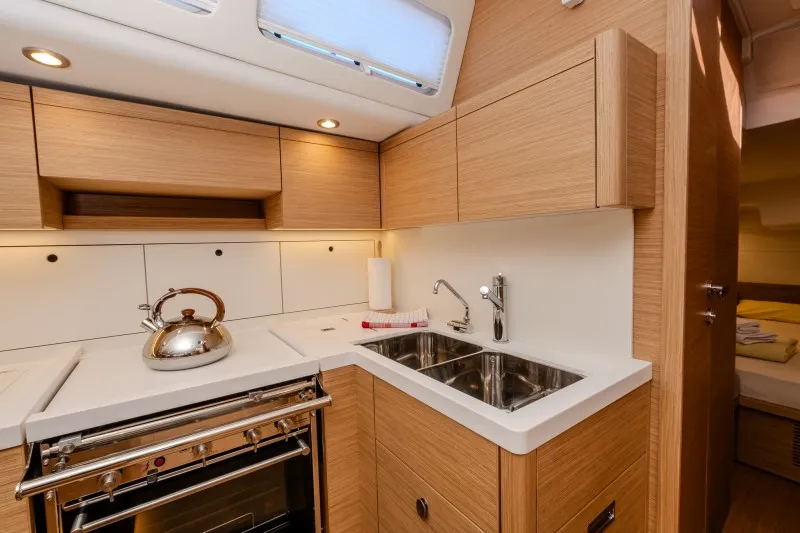 Galley of Morea, a Cantiere Del Pardo (Grand Soleil) Grand Soleil 52 LC sailboat at Grad Šibenik, Croatia