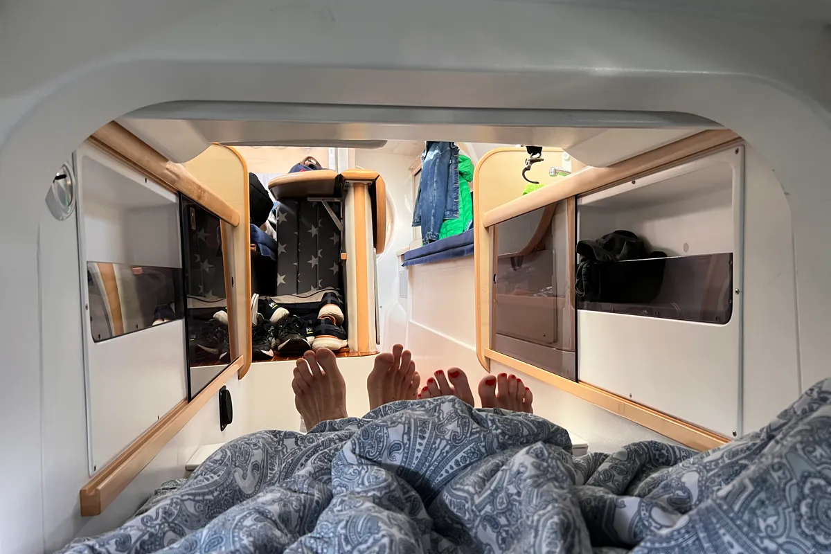 Cabin on Don Cangrejo, a Gulet Trimaran sailboat at Duino Aurisina / Devin - Nabrežina, Italy