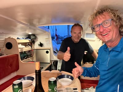 Salon of Don Cangrejo, a Gulet Trimaran sailboat at Duino Aurisina / Devin - Nabrežina, Italy