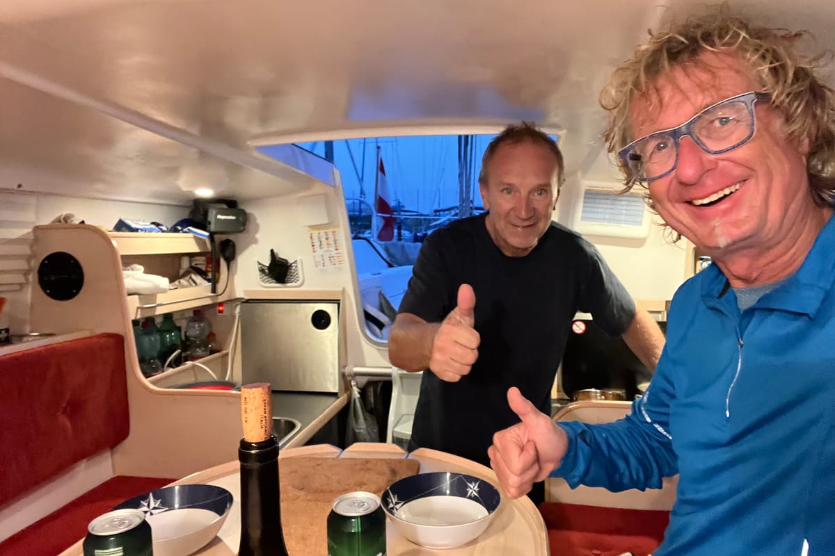 Salon of Don Cangrejo, a Gulet Trimaran sailboat at Duino Aurisina / Devin - Nabrežina, Italy