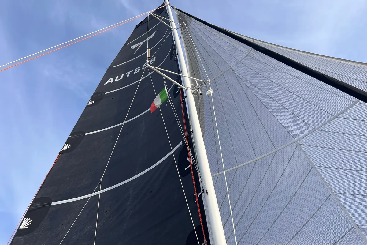 Don Cangrejo, a Gulet Trimaran sailboat at Duino Aurisina / Devin - Nabrežina, Italy