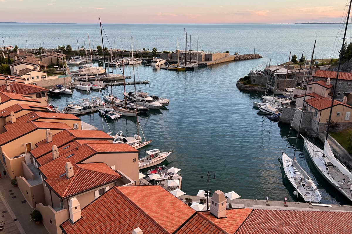 Exterior view of Don Cangrejo, a Gulet Trimaran sailboat at Duino Aurisina / Devin - Nabrežina, Italy