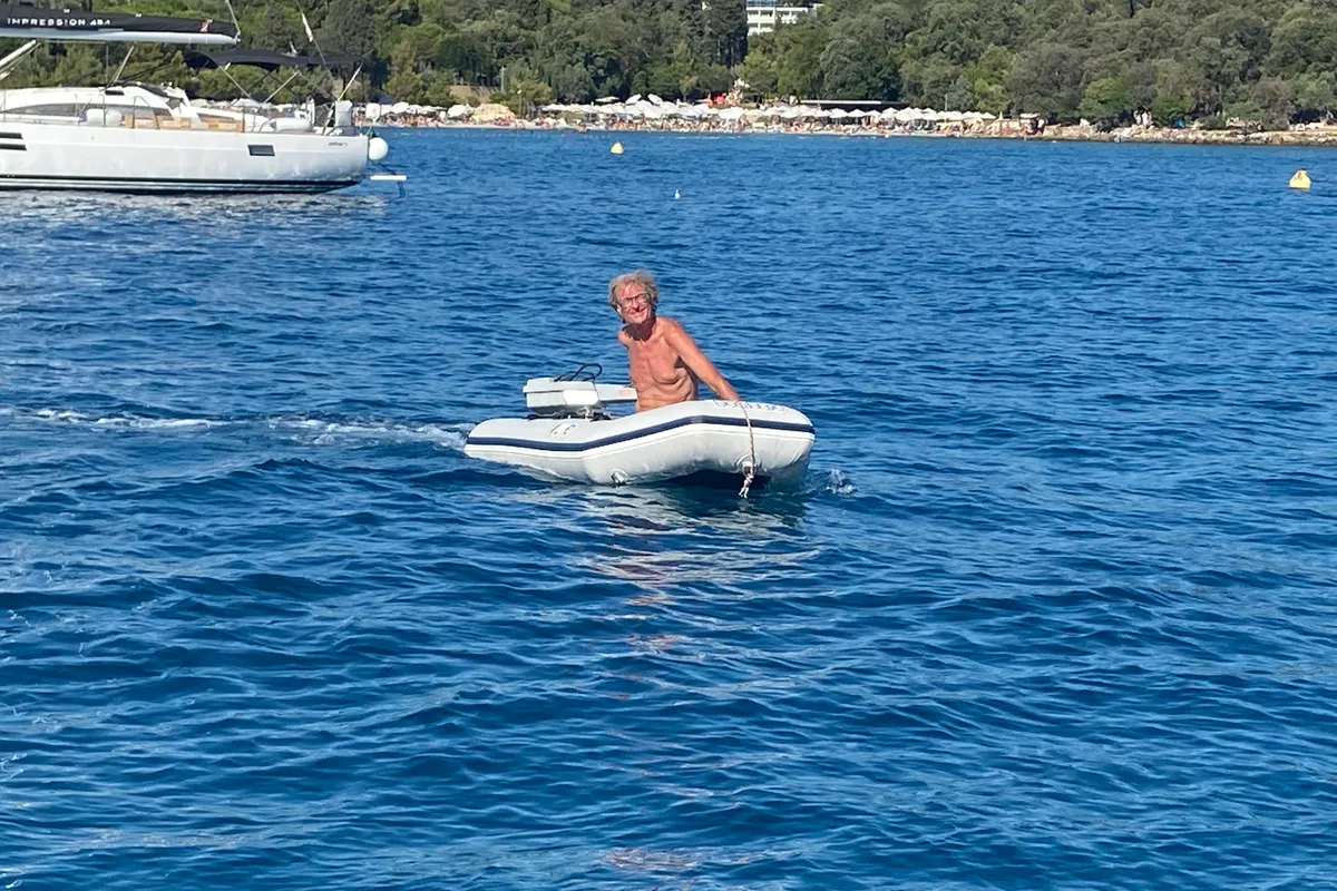 Don Cangrejo, a Gulet Trimaran sailboat at Duino Aurisina / Devin - Nabrežina, Italy