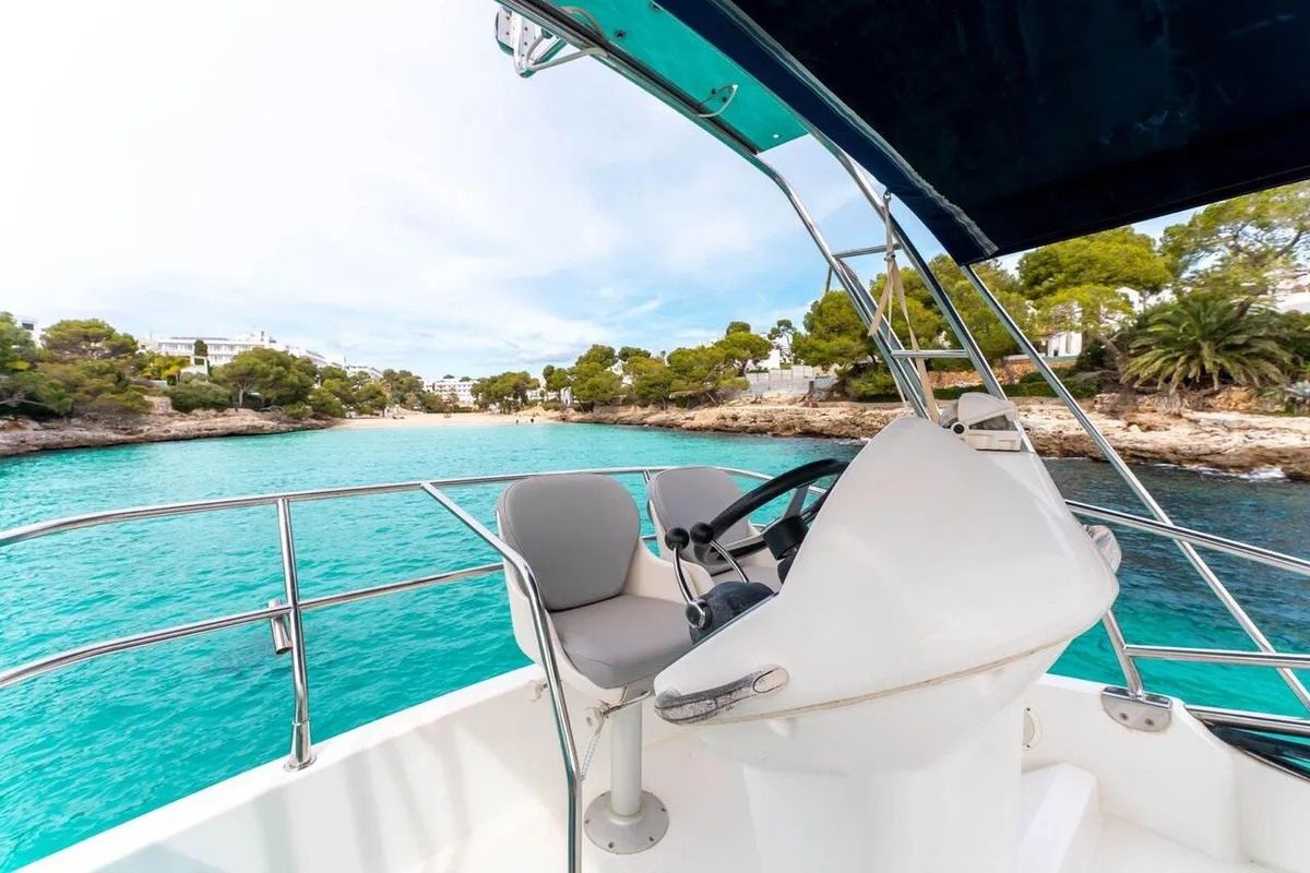 Cockpit of Helen Rose, a Beneteau Antares 12 Fly yacht at Općina Medulin, Croatia