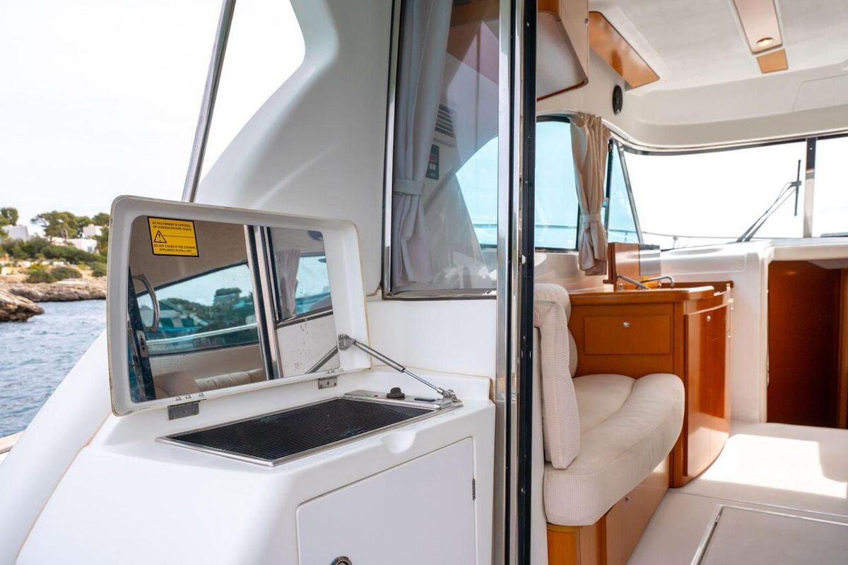 Deck of Helen Rose, a Beneteau Antares 12 Fly yacht at Općina Medulin, Croatia