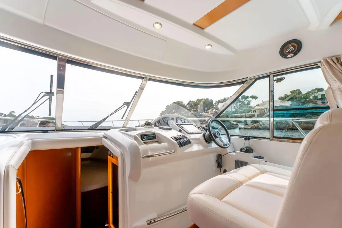 Cockpit of Helen Rose, a Beneteau Antares 12 Fly yacht at Općina Medulin, Croatia