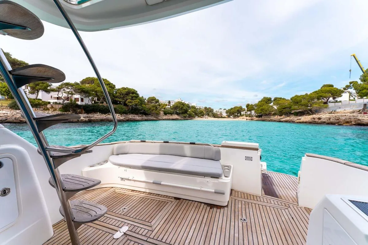 Deck of Helen Rose, a Beneteau Antares 12 Fly yacht at Općina Medulin, Croatia