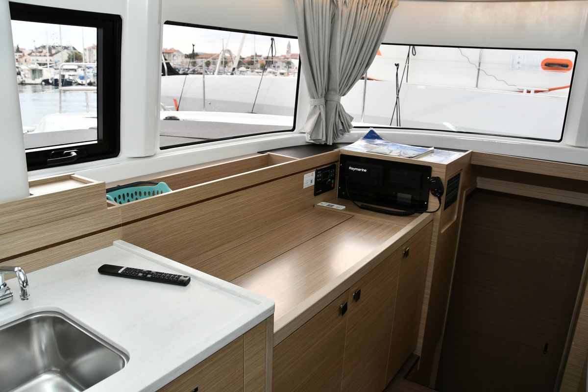 Bonnie, a Lagoon 43 catamaran at Dubrovnik, Croatia