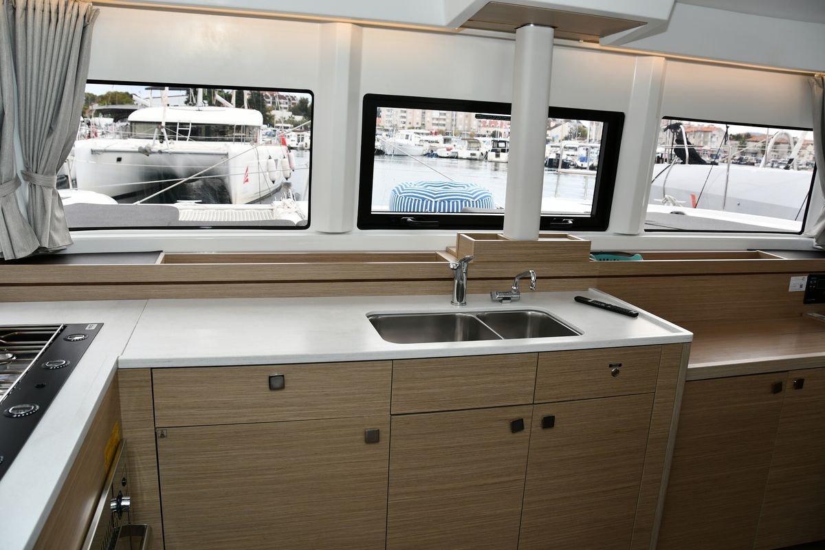 Galley of Bonnie, a Lagoon 43 catamaran at Dubrovnik, Croatia