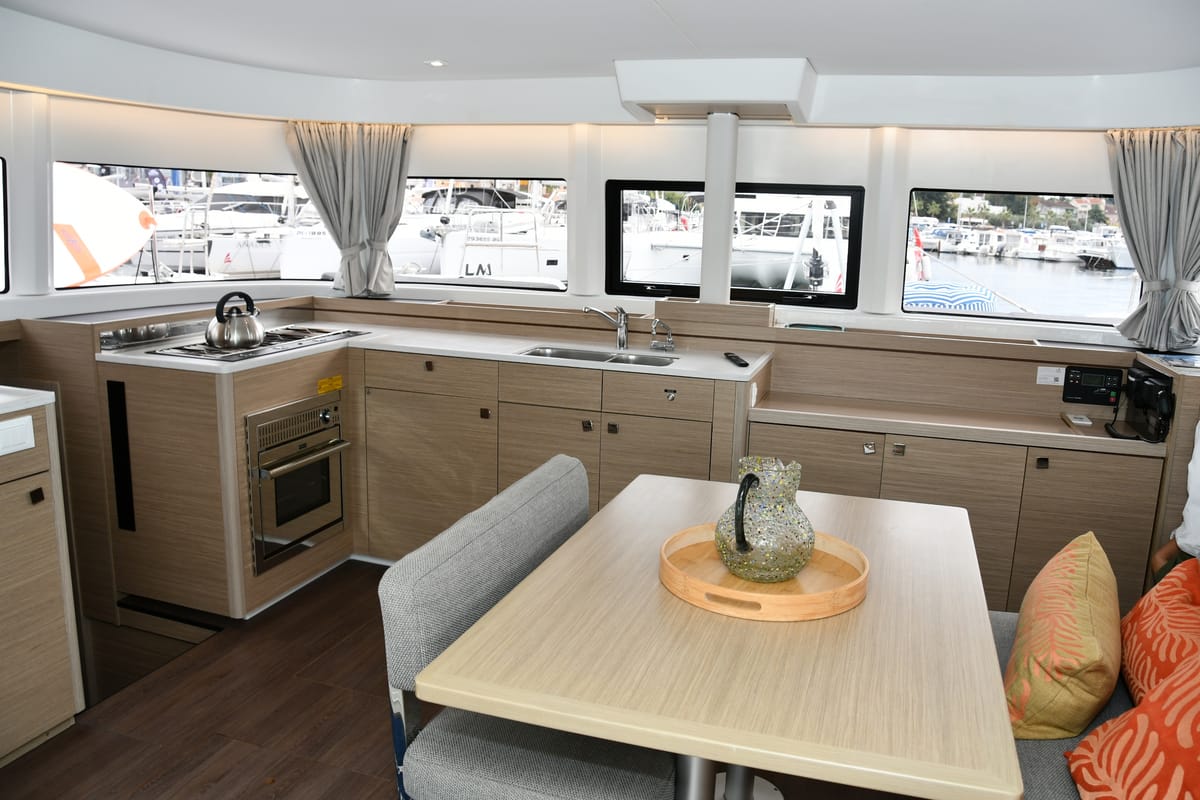 Galley of Bonnie, a Lagoon 43 catamaran at Dubrovnik, Croatia