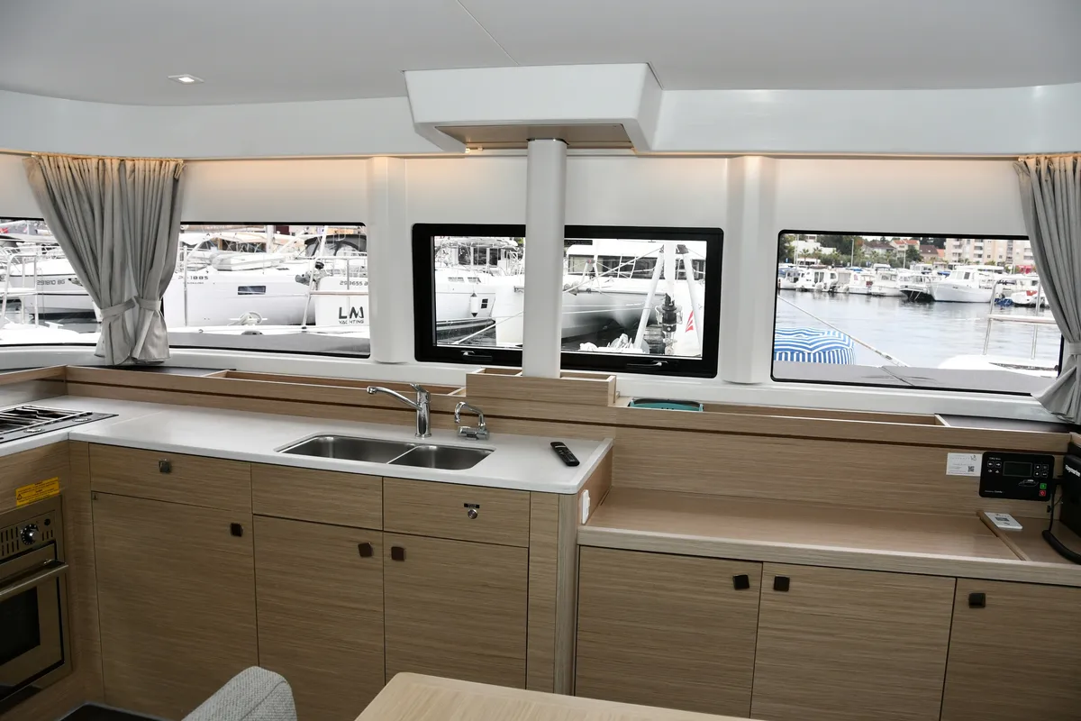 Galley of Bonnie, a Lagoon 43 catamaran at Dubrovnik, Croatia