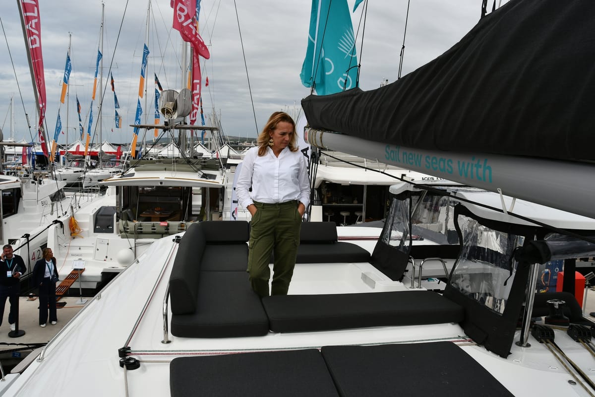 Deck of Bonnie, a Lagoon 43 catamaran at Dubrovnik, Croatia