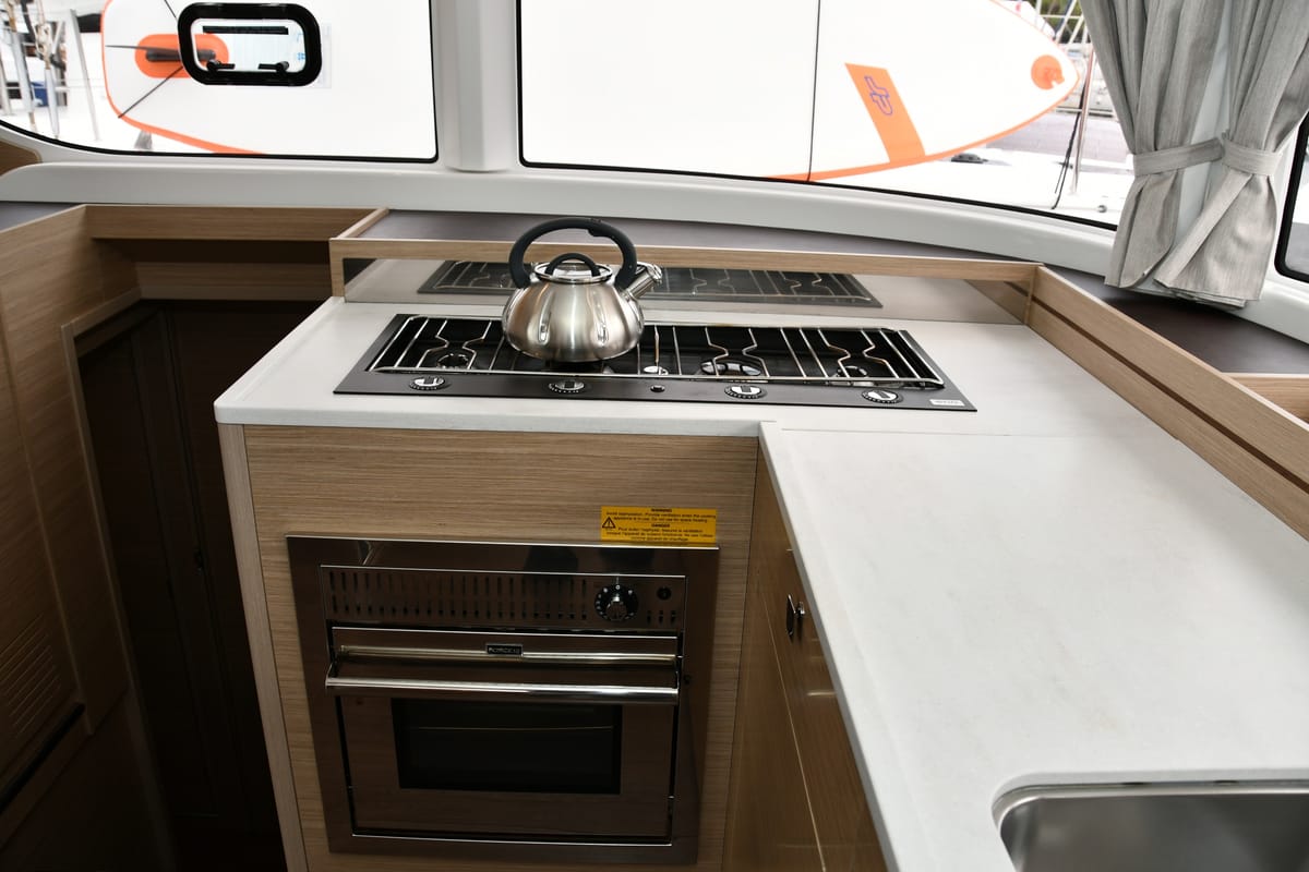 Galley of Bonnie, a Lagoon 43 catamaran at Dubrovnik, Croatia