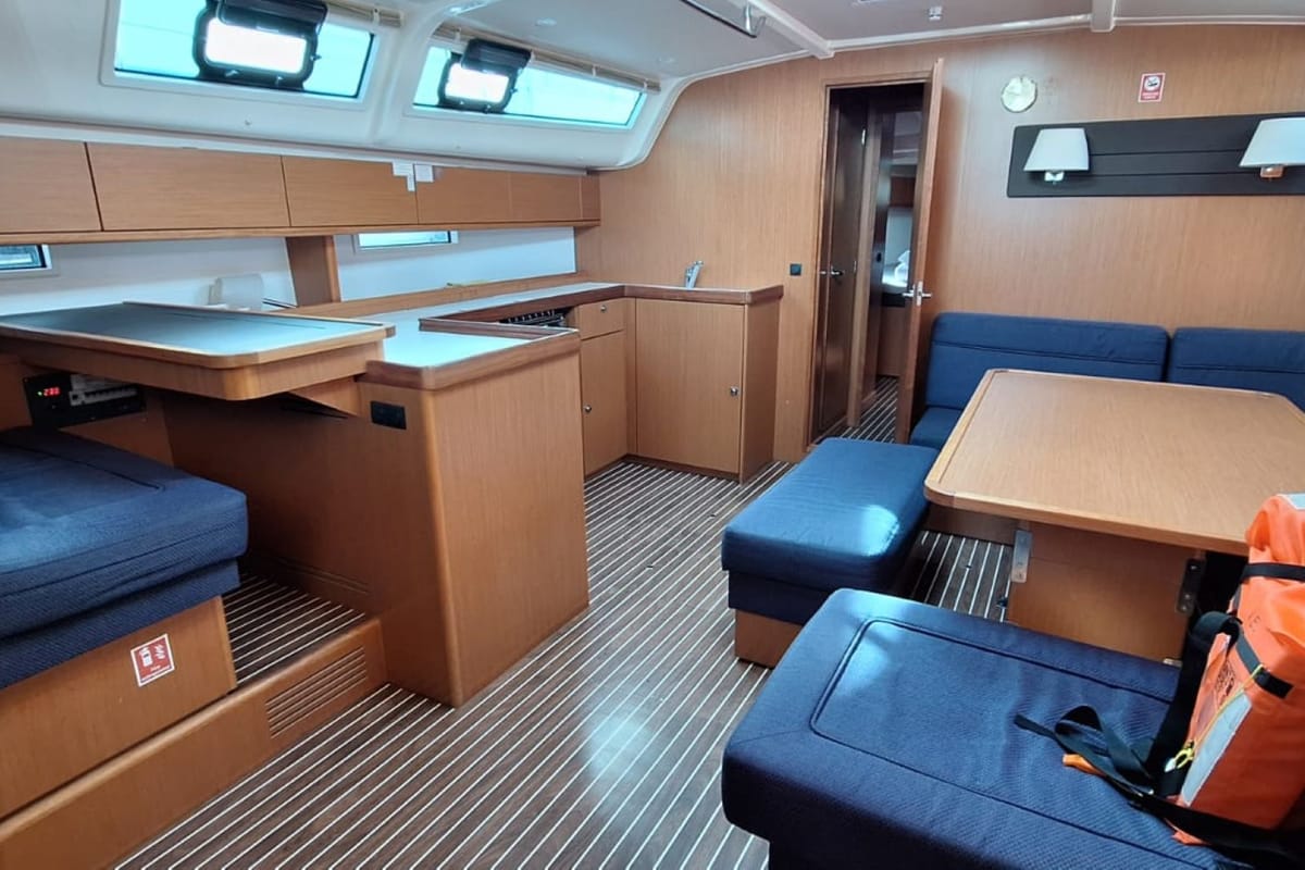 Galley of Ivolga, a Bavaria Cruiser 51 sailboat at Grad Šibenik, Croatia