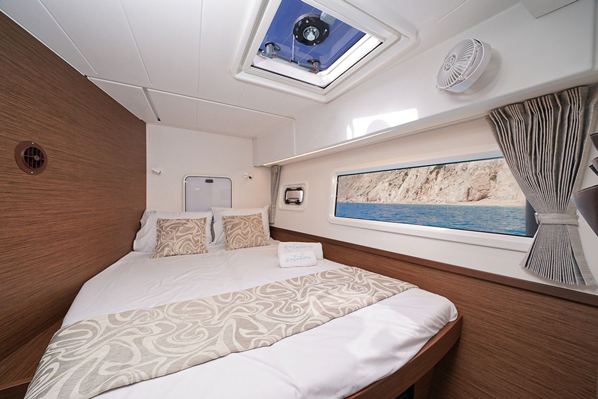 Cabin on Catalina, a Lagoon 42 catamaran at Municipal Unit of Anaktorio, Greece