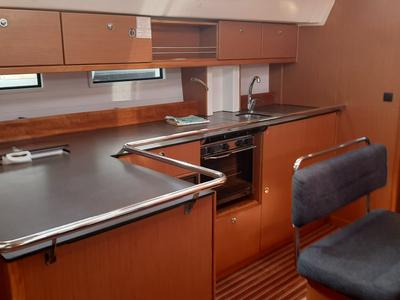 Galley of Paso Doble I, a Bavaria Cruiser 45 sailboat at Grad Trogir, Croatia