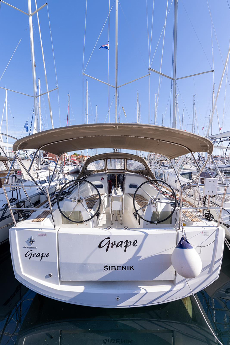 Grape, a Jeanneau Sun Odyssey 349 sailboat at Grad Biograd na Moru, Croatia