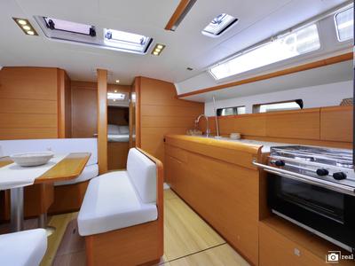 Galley of Idra, a Jeanneau Sun Odyssey 469 sailboat at Puntone di Scarlino, Italy