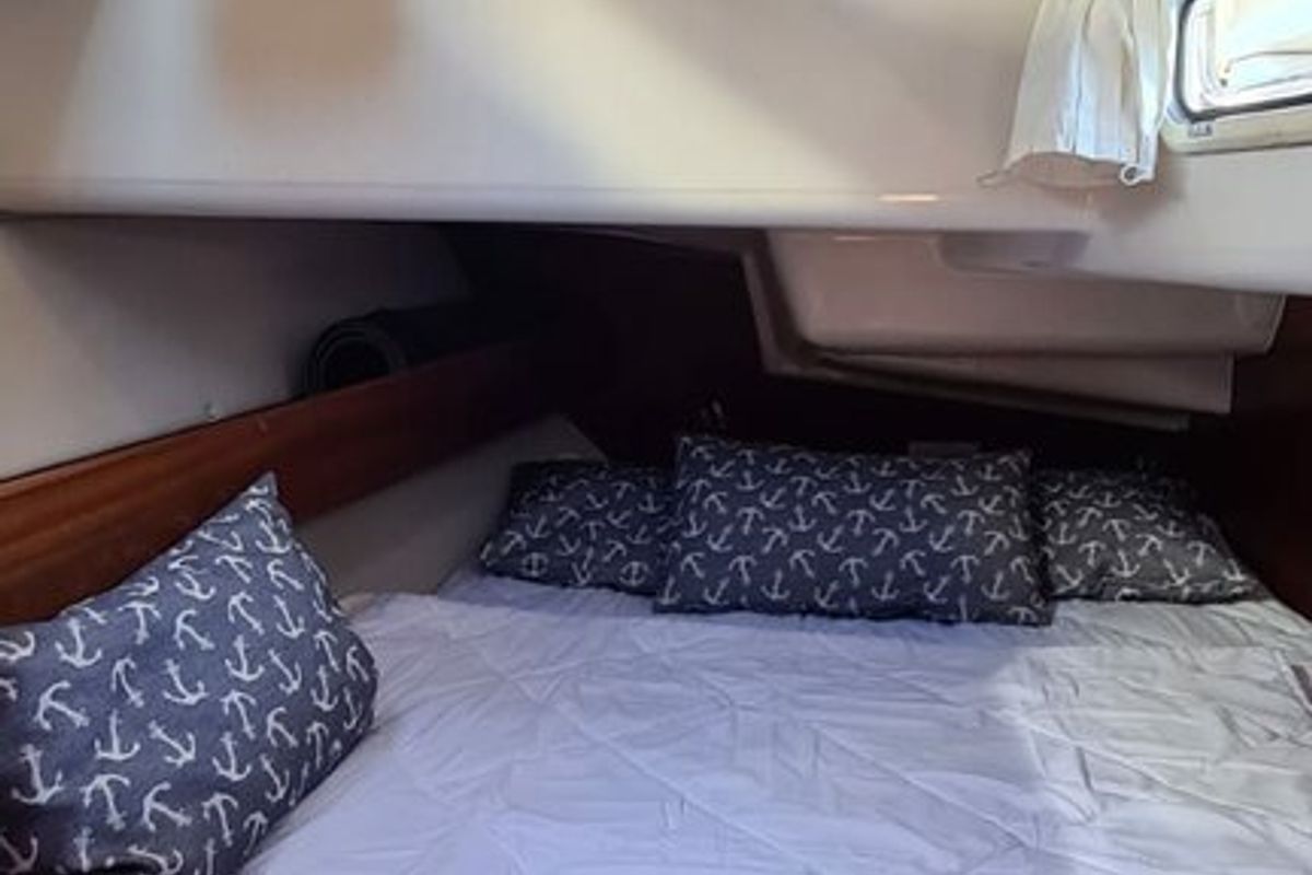 Cabin on Sea Toy, a Bavaria 44 sailboat at Grad Rijeka, Croatia