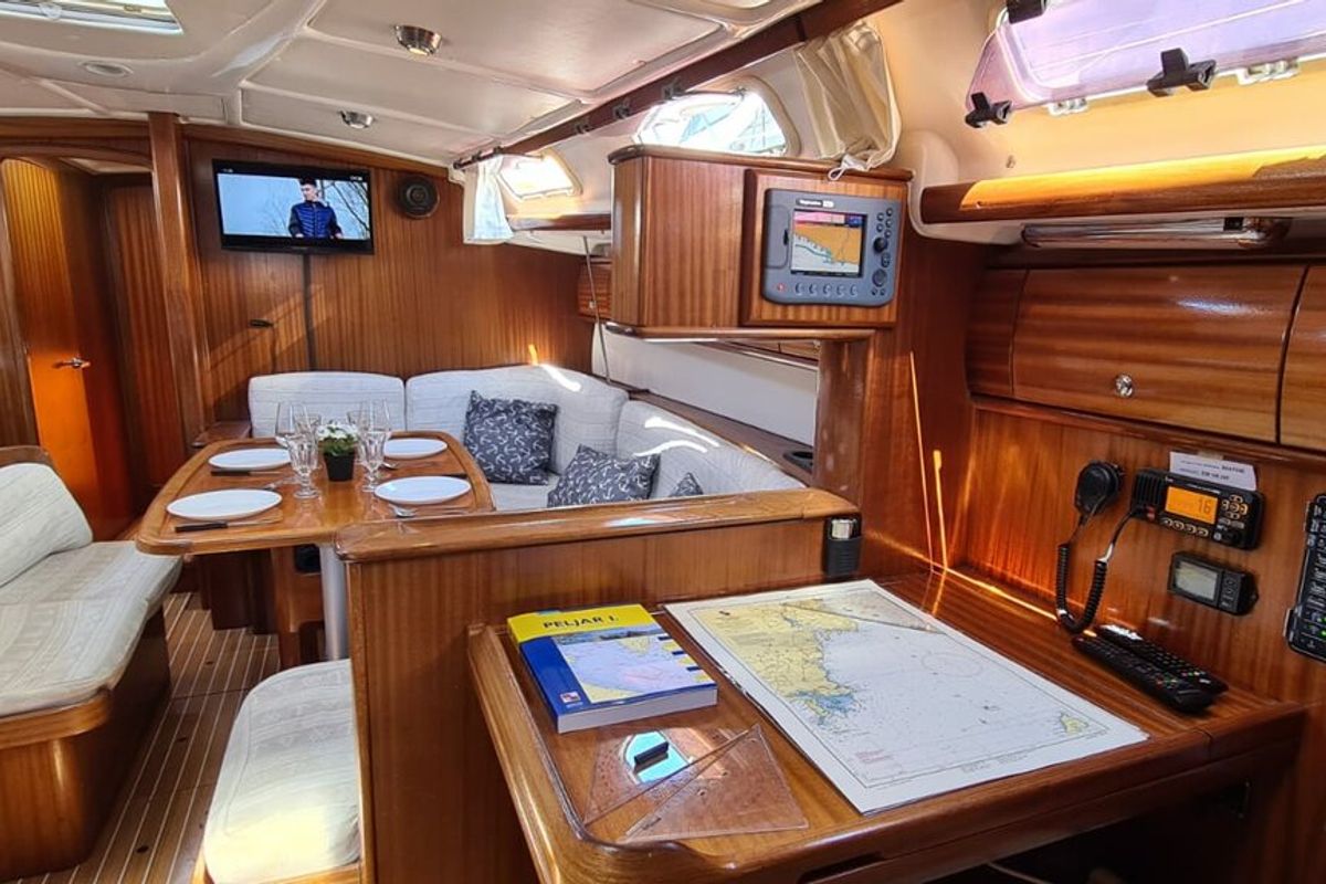 Salon of Sea Toy, a Bavaria 44 sailboat at Grad Rijeka, Croatia